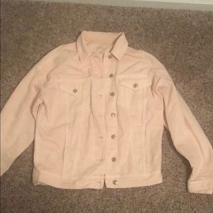 Baby pink jean jacket from American Eagle